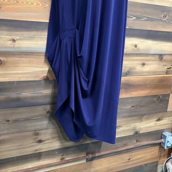 Sympli purple vneck dress Medium three quarter sleeve midi maxi asymmetrical - Picture 3 of 9